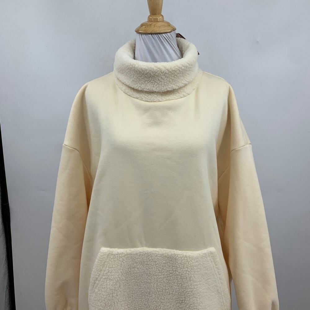 Nap Sweatshirt Dress Womens S Small Fleece Lined Oversized Turtleneck Loungewear - Picture 3 of 16